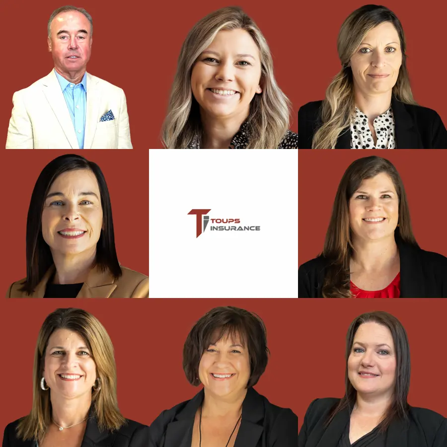 team_collage_transparent_arranged_fixed toups insurance louisiana team photo